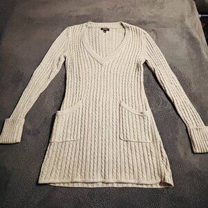 Gray and Silver V-Neck Sweater from the Express Store